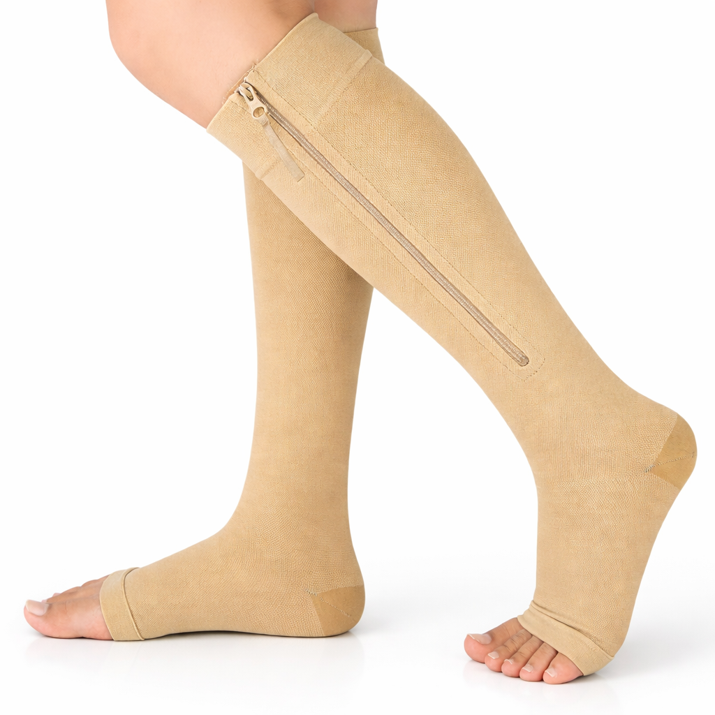VenoVital® EasyZip – Der Premium Kompressionsstrumpf mit Reißverschluss (Das Original)